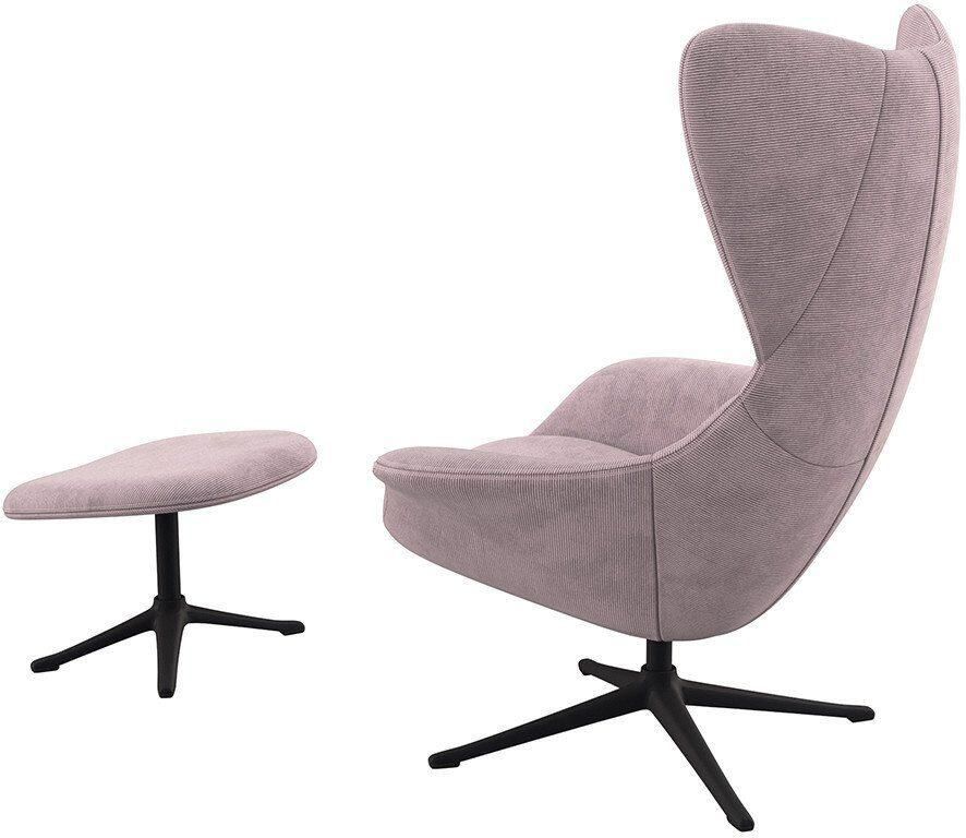 FLEXLUX Oorfauteuil Stilo relaxstoel TV-stoel Solitaire stijlicoon draaibaar zwarte poot - Foto 3