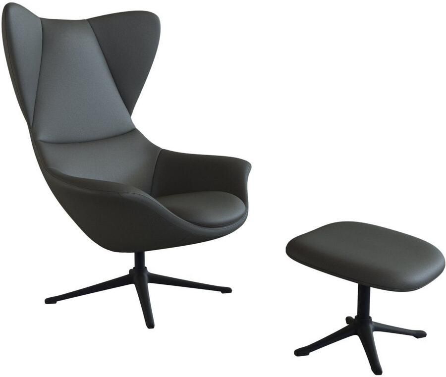 FLEXLUX Oorfauteuil Stilo relaxstoel TV-stoel Solitaire stijlicoon draaibaar zwarte poot - Foto 3