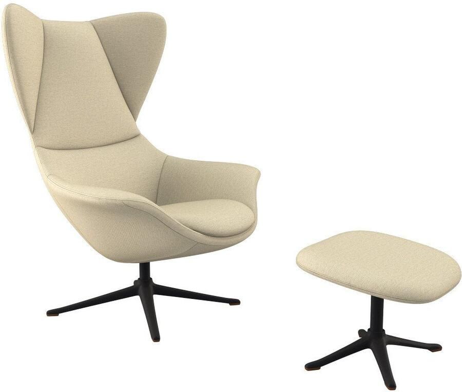 FLEXLUX Oorfauteuil Stilo relaxstoel TV-stoel Solitaire stijlicoon draaibaar zwarte poot - Foto 2