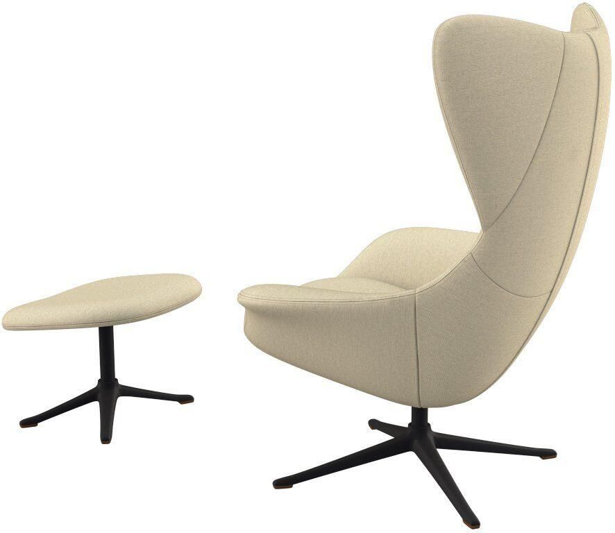FLEXLUX Oorfauteuil Stilo relaxstoel TV-stoel Solitaire stijlicoon draaibaar zwarte poot - Foto 3