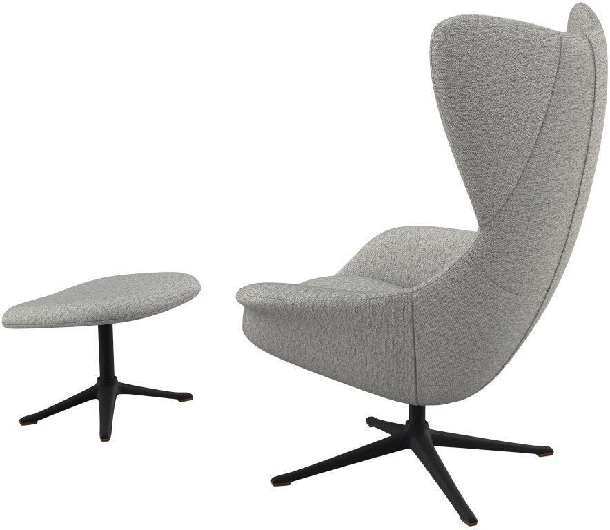 FLEXLUX Oorfauteuil Stilo relaxstoel TV-stoel Solitaire stijlicoon draaibaar zwarte poot - Foto 3