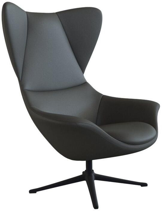 FLEXLUX Oorfauteuil Stilo relaxstoel TV-stoel Solitaire stijlicoon draaibaar zwarte poot - Foto 6