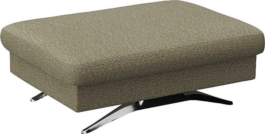 FLEXLUX Poef Glow zithocker gestoffeerde Hocker met opbergruimte voet van aluminium