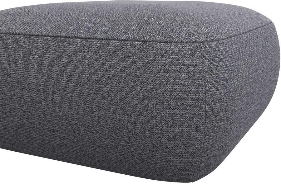 FLEXLUX Poef Torino rond laag bij de grond zitpoef stoffeerpoef Modern organisch poefontwerp koudschuim golfondersteuning