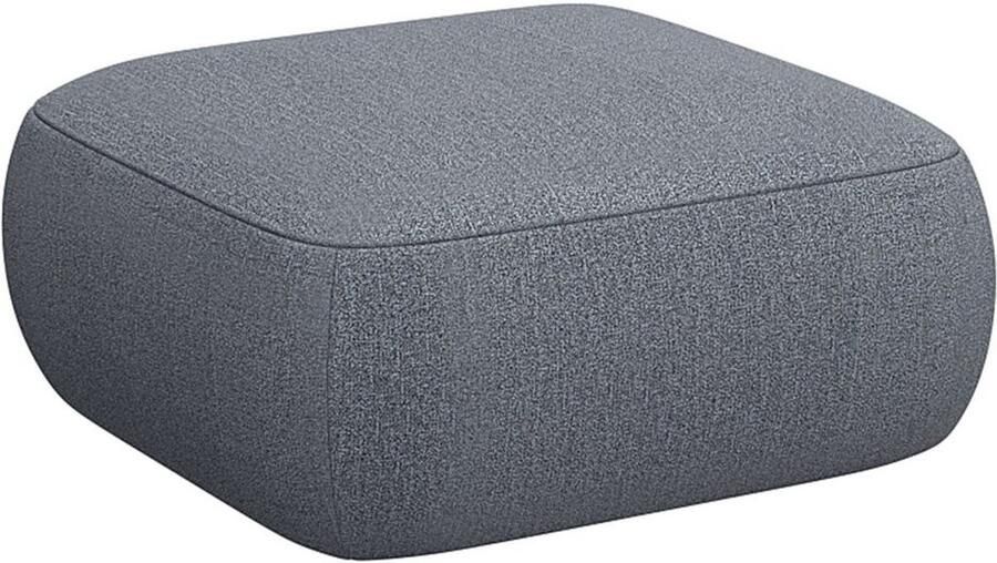 FLEXLUX Poef Torino rond laag bij de grond zitpoef stoffeerpoef Modern organisch poefontwerp koudschuim golfondersteuning - Foto 2