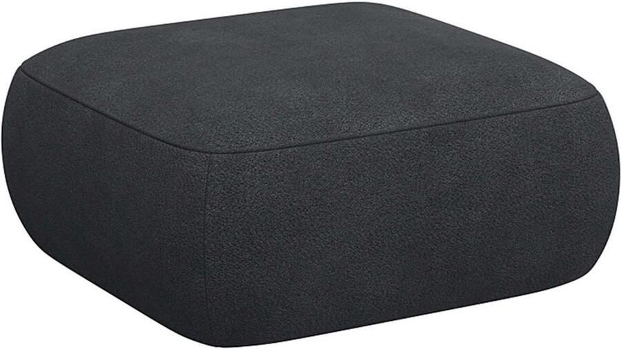 FLEXLUX Poef Torino rond laag bij de grond zitpoef stoffeerpoef Modern organisch poefontwerp koudschuim golfondersteuning - Foto 2