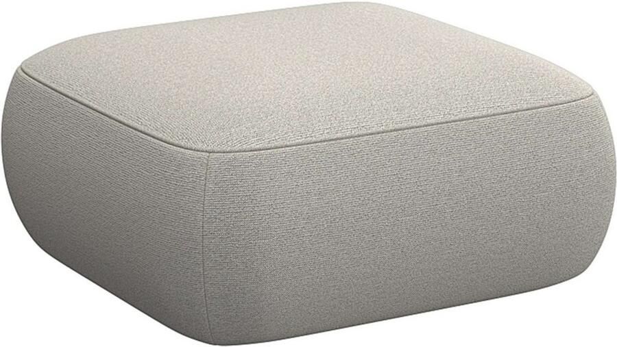 FLEXLUX Poef Torino rond laag bij de grond zitpoef stoffeerpoef Modern organisch poefontwerp koudschuim golfondersteuning - Foto 3