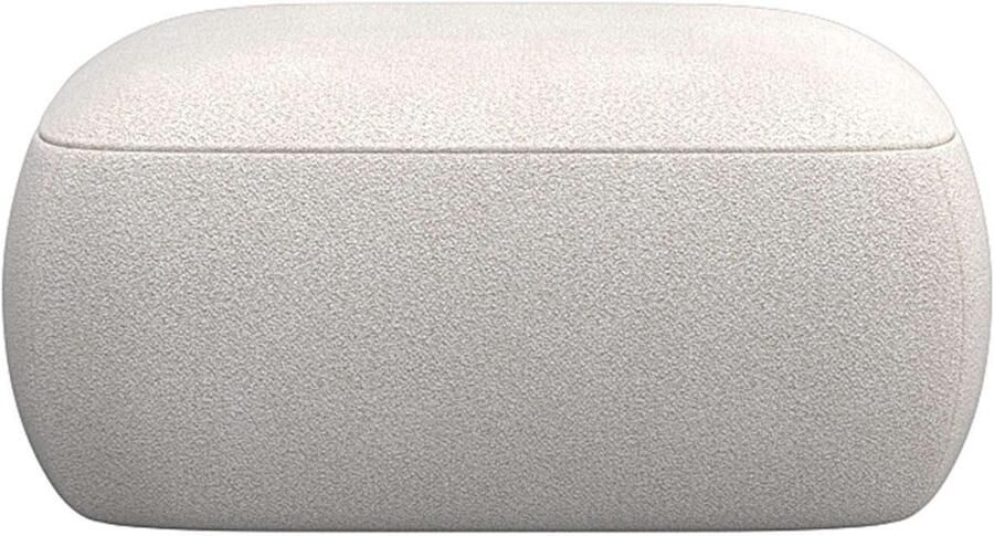 FLEXLUX Poef Torino rond laag bij de grond zitpoef stoffeerpoef Modern organisch poefontwerp koudschuim golfondersteuning - Foto 4