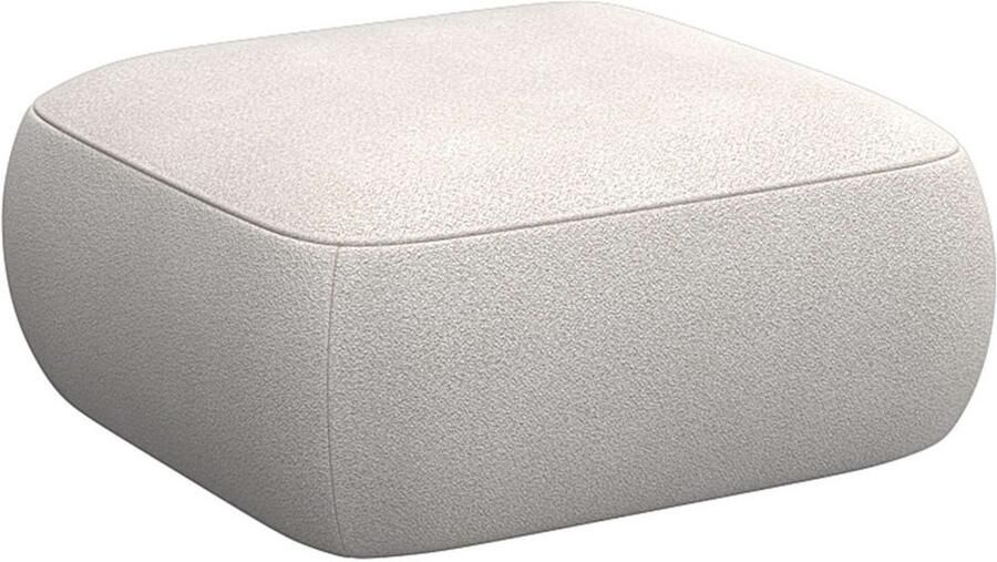 FLEXLUX Poef Torino rond laag bij de grond zitpoef stoffeerpoef Modern organisch poefontwerp koudschuim golfondersteuning - Foto 3