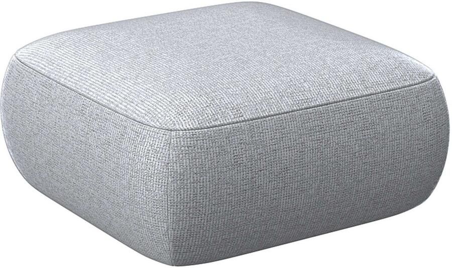 FLEXLUX Poef Torino rond laag bij de grond zitpoef stoffeerpoef Modern organisch poefontwerp koudschuim golfondersteuning - Foto 2