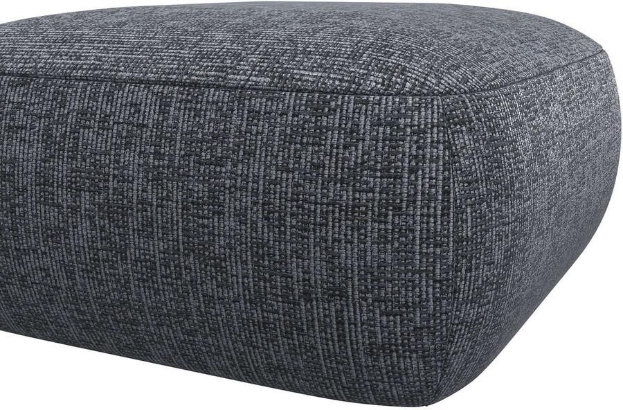 FLEXLUX Poef Torino rond laag bij de grond zitpoef stoffeerpoef Modern organisch poefontwerp koudschuim golfondersteuning