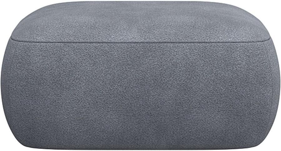 FLEXLUX Poef Torino rond laag bij de grond zitpoef stoffeerpoef Modern organisch poefontwerp koudschuim golfondersteuning - Foto 3