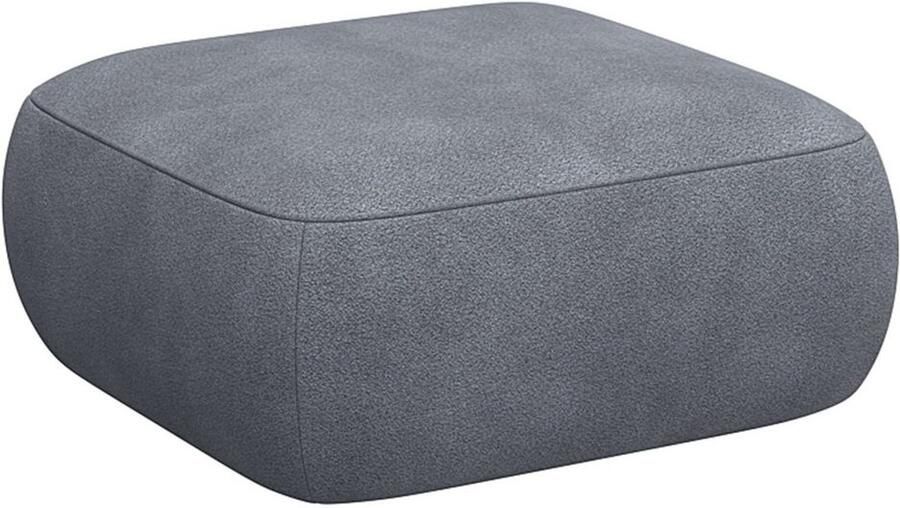 FLEXLUX Poef Torino rond laag bij de grond zitpoef stoffeerpoef Modern organisch poefontwerp koudschuim golfondersteuning - Foto 2