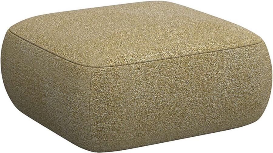 FLEXLUX Poef Torino rond laag bij de grond zitpoef stoffeerpoef Modern organisch poefontwerp koudschuim golfondersteuning - Foto 2