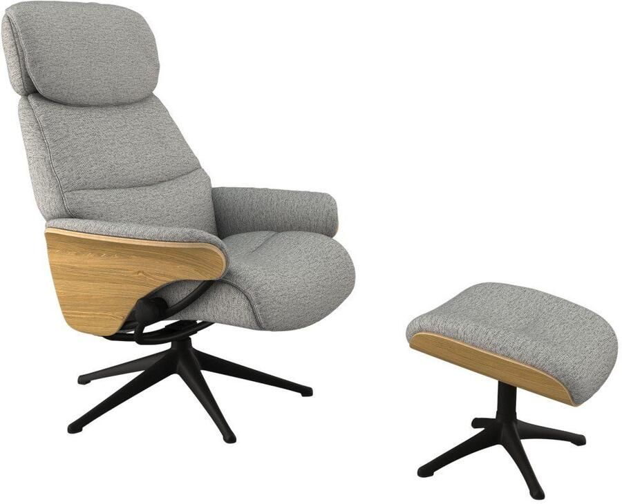 FLEXLUX Relaxfauteuil Aarhus gestoffeerde relaxfauteuil Scandinavisch design armleuningen - Foto 4