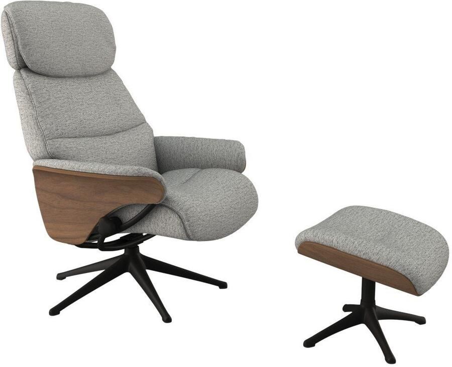 FLEXLUX Relaxfauteuil Aarhus gestoffeerde relaxfauteuil Scandinavisch design armleuningen - Foto 3