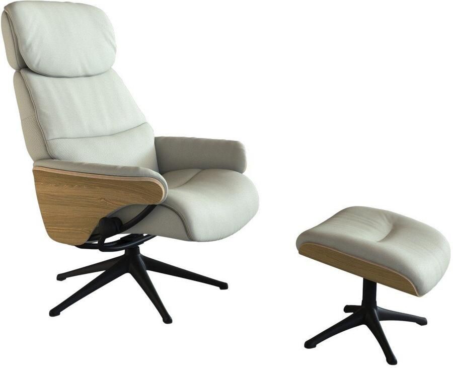 FLEXLUX Relaxfauteuil Aarhus gestoffeerde relaxfauteuil Scandinavisch design armleuningen - Foto 4