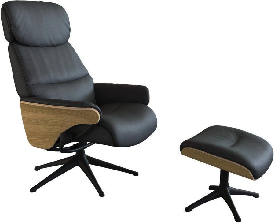 FLEXLUX Relaxfauteuil Aarhus gestoffeerde relaxfauteuil Scandinavisch design armleuningen - Foto 4