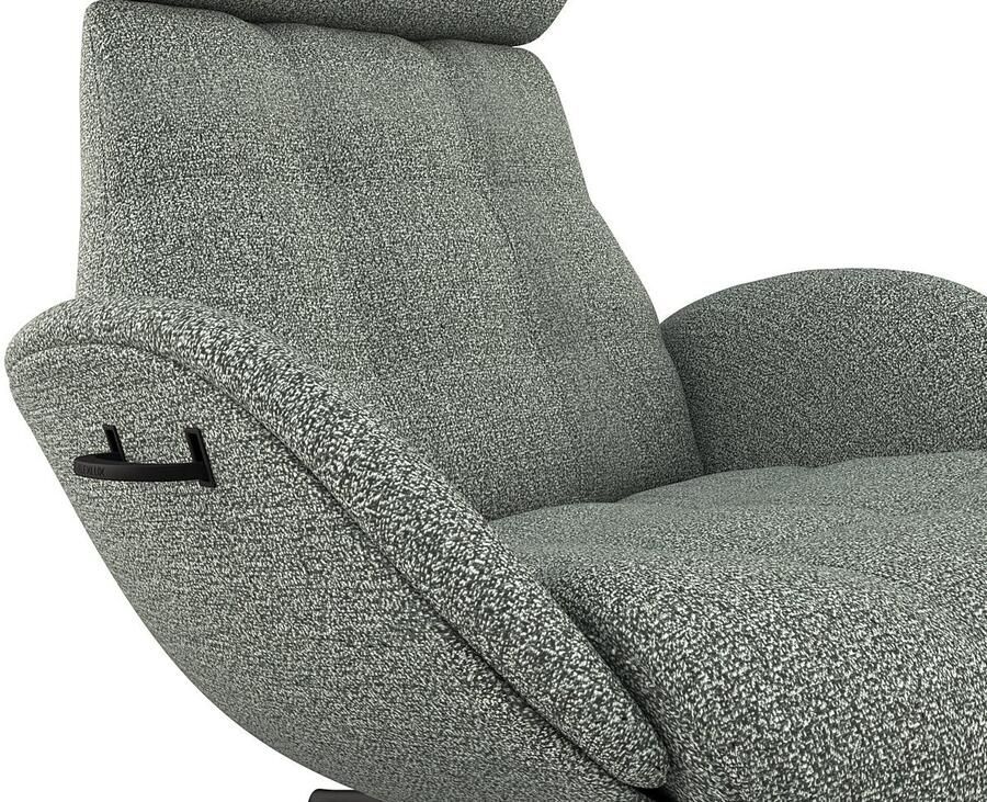 FLEXLUX Relaxfauteuil Chester relaxfauteuil hoog comfort Scandi draaibaar Premium comfort rug- en hoofdeindeverstelling draaibaar voet zwart - Foto 3