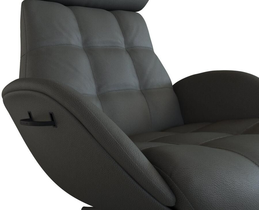 FLEXLUX Relaxfauteuil Chester relaxfauteuil hoog comfort Scandi draaibaar Premium comfort rug- en hoofdeindeverstelling draaibaar voet zwart - Foto 2