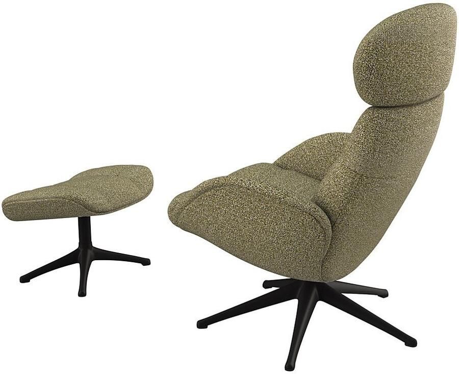 FLEXLUX Relaxfauteuil Chester relaxfauteuil hoog comfort Scandi draaibaar Premium comfort rug- en hoofdeindeverstelling draaibaar voet zwart - Foto 2