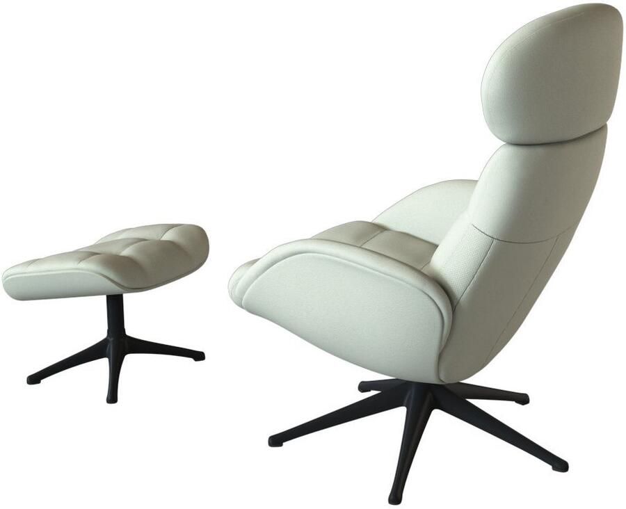 FLEXLUX Relaxfauteuil Chester relaxfauteuil hoog comfort Scandi draaibaar Premium comfort rug- en hoofdeindeverstelling draaibaar voet zwart - Foto 2