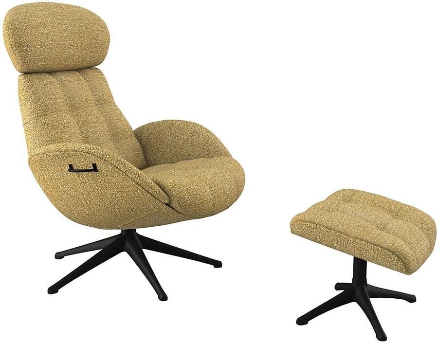 FLEXLUX Relaxfauteuil Chester relaxfauteuil hoog comfort Scandi draaibaar Premium comfort rug- en hoofdeindeverstelling draaibaar voet zwart - Foto 4