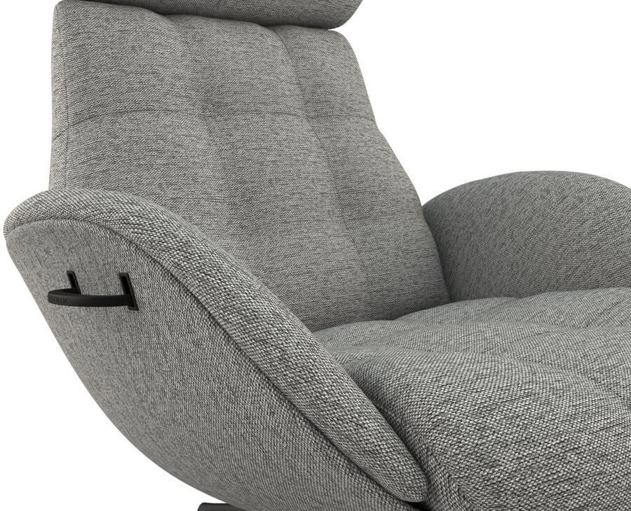 FLEXLUX Relaxfauteuil Chester relaxfauteuil hoog comfort Scandi draaibaar Premium comfort rug- en hoofdeindeverstelling draaibaar voet zwart - Foto 3