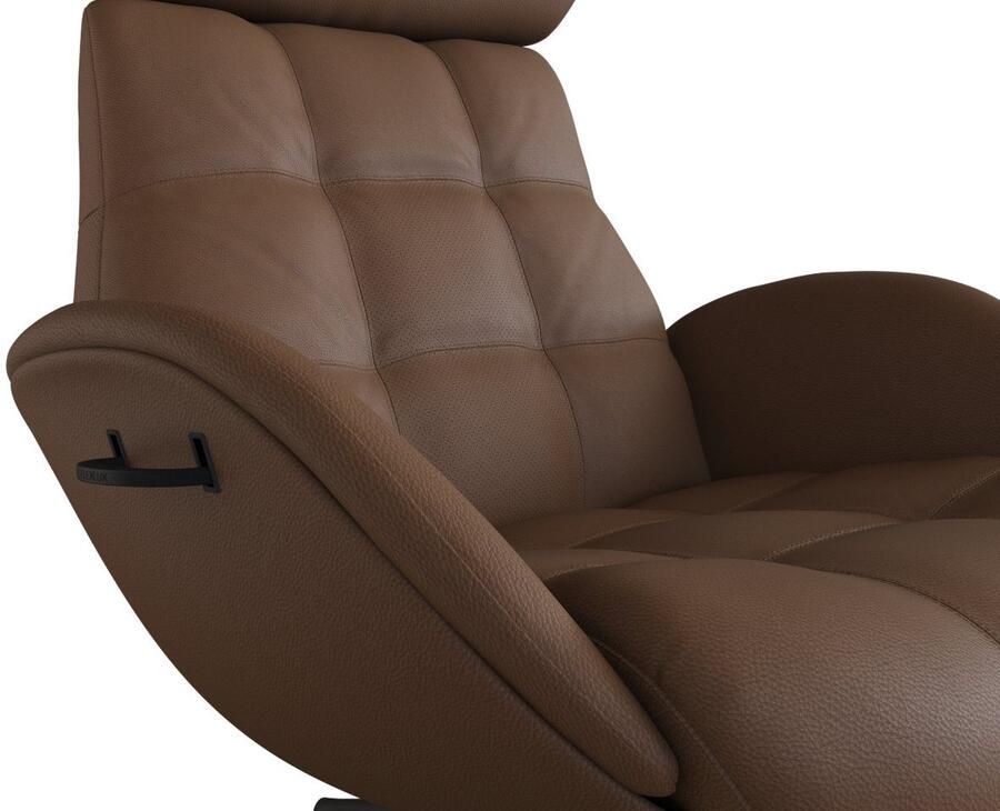 FLEXLUX Relaxfauteuil Chester relaxfauteuil hoog comfort Scandi draaibaar Premium comfort rug- en hoofdeindeverstelling draaibaar voet zwart - Foto 3