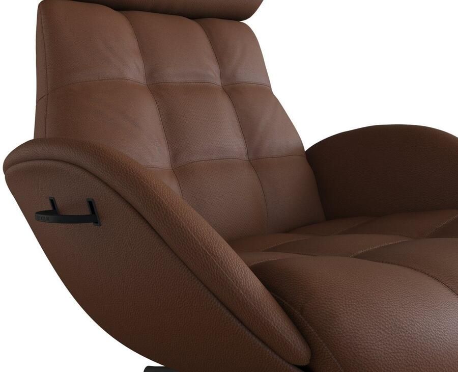 FLEXLUX Relaxfauteuil Chester relaxfauteuil hoog comfort Scandi draaibaar Premium comfort rug- en hoofdeindeverstelling draaibaar voet zwart - Foto 3