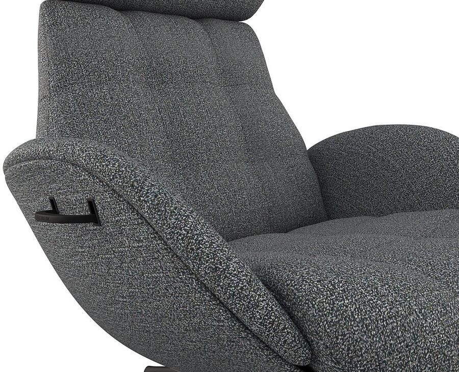FLEXLUX Relaxfauteuil Chester relaxfauteuil hoog comfort Scandi draaibaar Premium comfort rug- en hoofdeindeverstelling draaibaar voet zwart - Foto 3