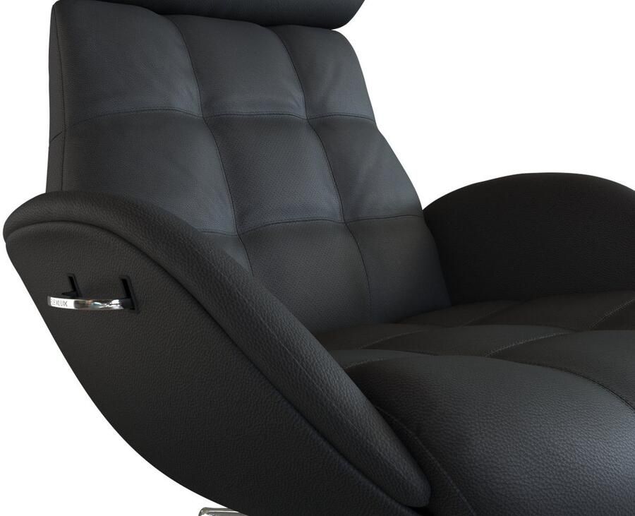 FLEXLUX Relaxfauteuil Chester relaxfauteuil premium comfort Scandi draaibaar Premium comfort rug- en hoofdeindeverstelling draaibaar voet zwart - Foto 3