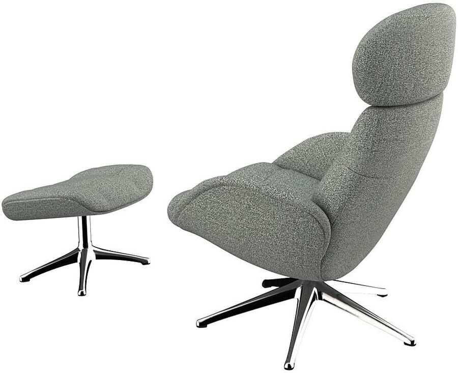 FLEXLUX Relaxfauteuil Chester relaxfauteuil premium comfort Scandi draaibaar Premium comfort rug- en hoofdeindeverstelling draaibaar voet zwart - Foto 2