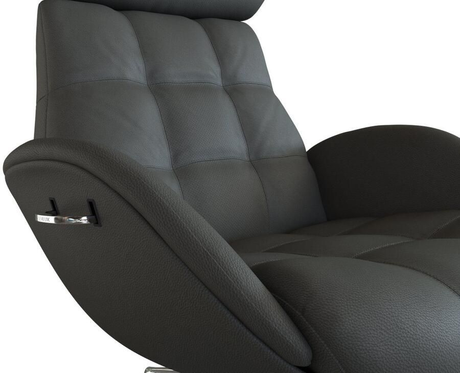 FLEXLUX Relaxfauteuil Chester relaxfauteuil premium comfort Scandi draaibaar Premium comfort rug- en hoofdeindeverstelling draaibaar voet zwart - Foto 3