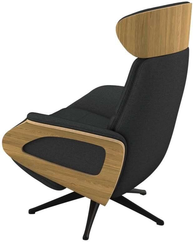 FLEXLUX Relaxfauteuil Clement praktische elektrische fauteuil Maat M elektrische rug- en voetensteun accu armleuning Eiken zwarte poot - Foto 4