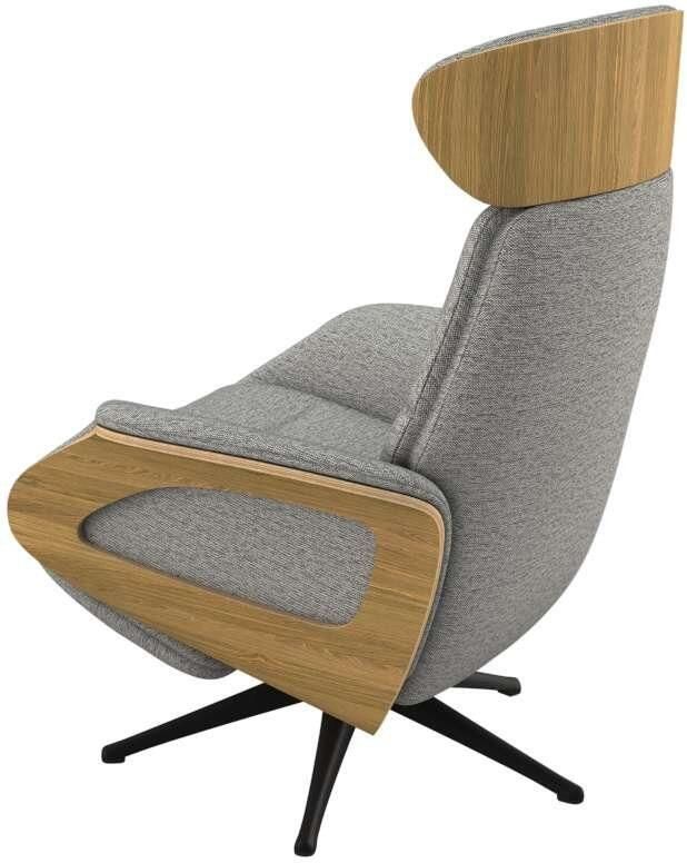 FLEXLUX Relaxfauteuil Clement praktische elektrische fauteuil Maat M elektrische rug- en voetensteun accu armleuning Eiken zwarte poot - Foto 4