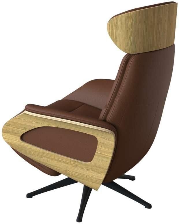 FLEXLUX Relaxfauteuil Clement praktische elektrische fauteuil Maat M elektrische rug- en voetensteun accu armleuning Eiken zwarte poot - Foto 4