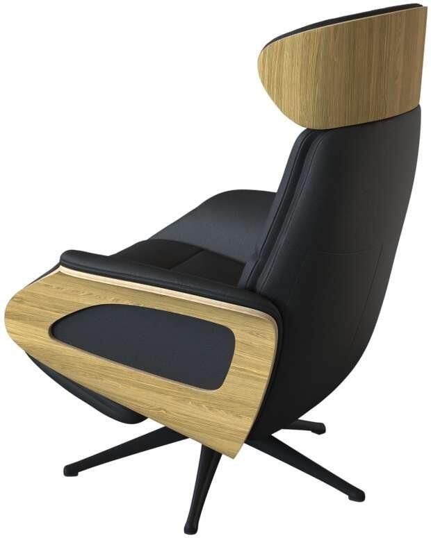 FLEXLUX Relaxfauteuil Clement praktische elektrische fauteuil Maat M elektrische rug- en voetensteun accu armleuning Eiken zwarte poot - Foto 4