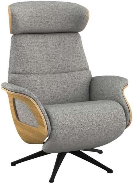 FLEXLUX Relaxfauteuil Clement praktische elektrische fauteuil Maat M elektrische rug- en voetensteun accu armleuning Eiken zwarte poot - Foto 5