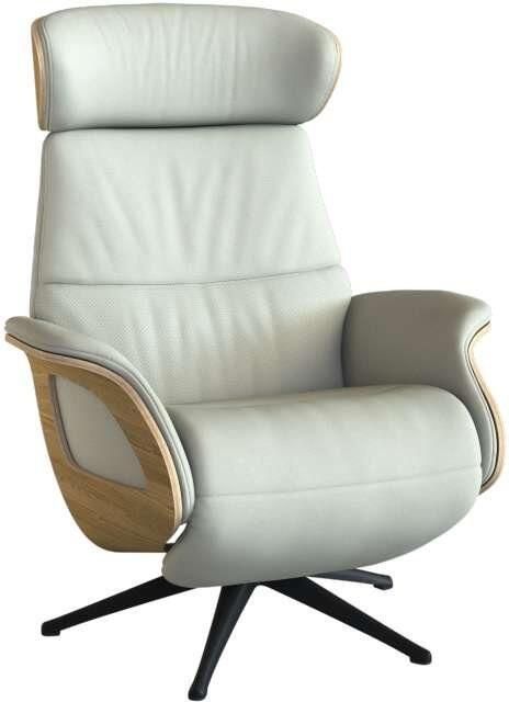 FLEXLUX Relaxfauteuil Clement praktische elektrische fauteuil Maat M elektrische rug- en voetensteun accu armleuning Eiken zwarte poot - Foto 5