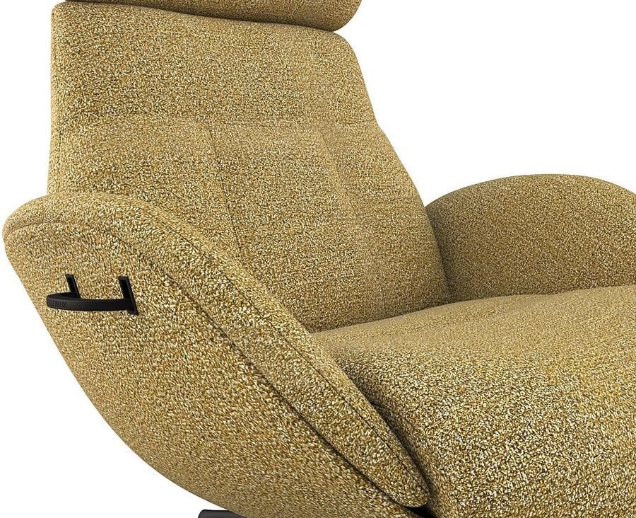 FLEXLUX Relaxfauteuil Elegant relaxfauteuil verstelbare rugleuning en hoofdsteun Eersteklas comfort rug- en hoofdsteunverstelling draaibaar zwarte voet - Foto 2