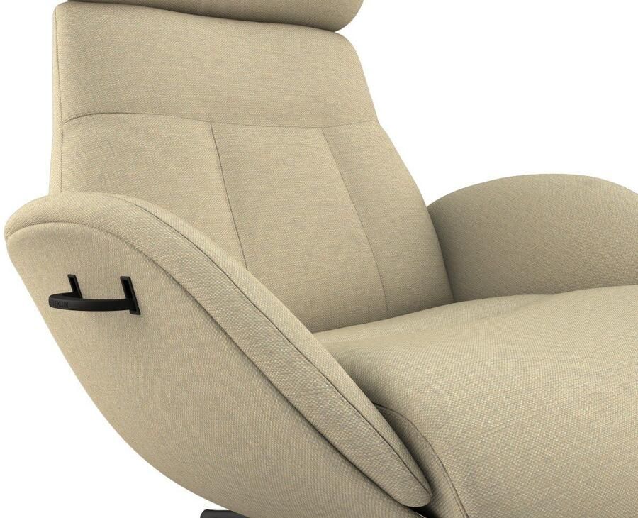 FLEXLUX Relaxfauteuil Elegant relaxfauteuil verstelbare rugleuning en hoofdsteun Eersteklas comfort rug- en hoofdsteunverstelling draaibaar zwarte voet - Foto 2