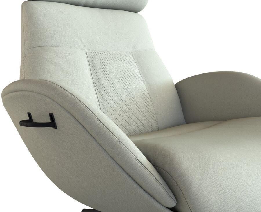 FLEXLUX Relaxfauteuil Elegant relaxfauteuil verstelbare rugleuning en hoofdsteun Eersteklas comfort rug- en hoofdsteunverstelling draaibaar zwarte voet - Foto 2