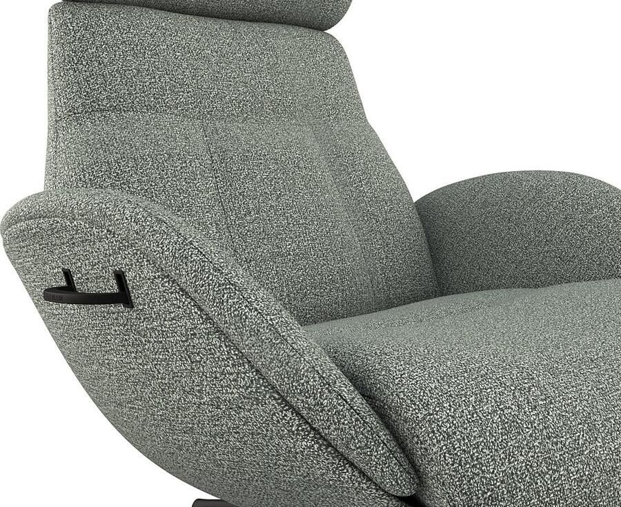 FLEXLUX Relaxfauteuil Elegant relaxfauteuil verstelbare rugleuning en hoofdsteun Eersteklas comfort rug- en hoofdsteunverstelling draaibaar zwarte voet - Foto 2