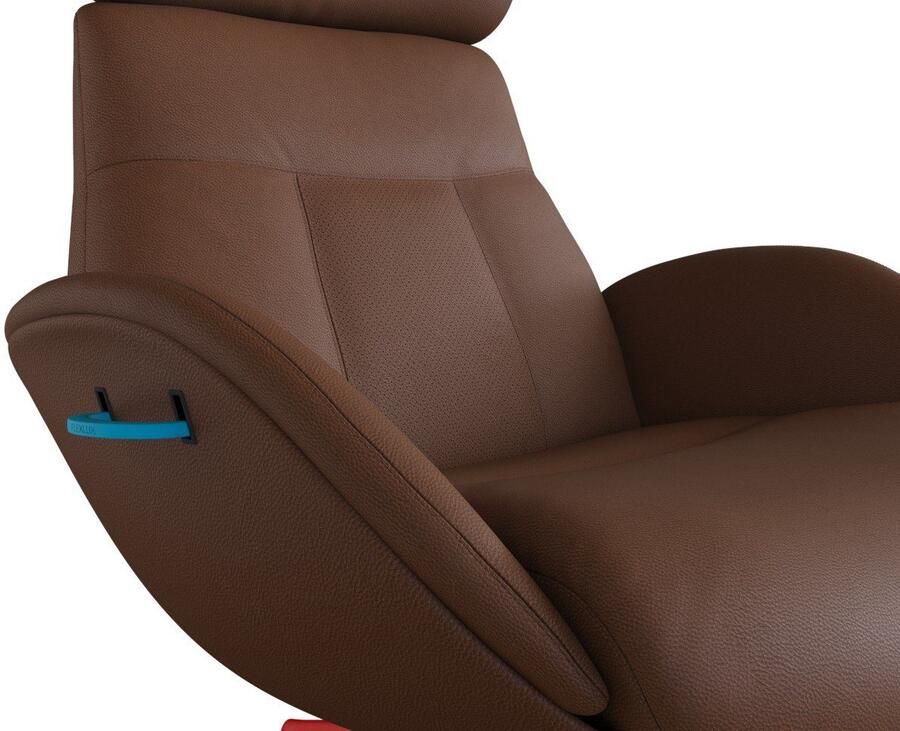 FLEXLUX Relaxfauteuil Elegant relaxfauteuil verstelbare rugleuning en hoofdsteun Premium comfort rug- en hoofdeindeverstelling draaibaar voet van aluminium - Foto 2