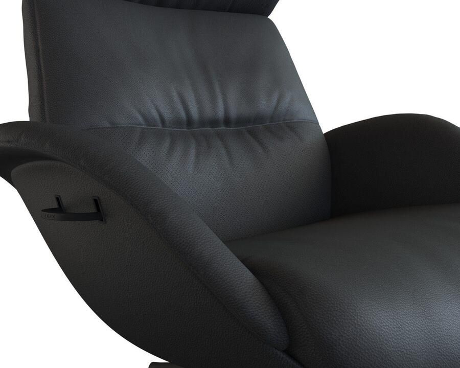 FLEXLUX Relaxfauteuil Tv-fauteuil More ergonomisch draaibaar robuuste voet Scandi Eersteklas comfort rug- en hoofdsteunverstelling draaibaar zwarte voet - Foto 3