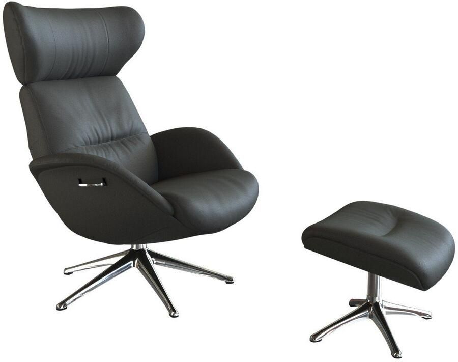 FLEXLUX Relaxfauteuil Tv-fauteuil More ergonomisch draaibaar robuuste voet Scandi Premium comfort rug- en hoofdeindeverstelling draaibaar voet van aluminium - Foto 4