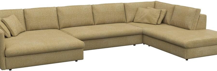 FLEXLUX Zithoek Lovane U-vorm comfortabel en comfortabel Zacht en zeer comfortabel grote zitdiepte op koudschuim inclusief sierkussen - Foto 5