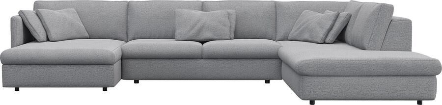 FLEXLUX Zithoek Lovane U-vorm comfortabel en comfortabel Zacht en zeer comfortabel grote zitdiepte op koudschuim inclusief sierkussen - Foto 6