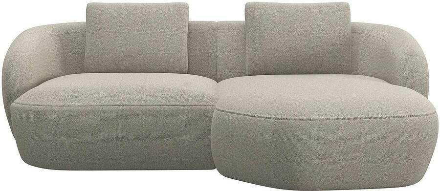 FLEXLUX Zithoek Torino rond L-vorm bankhoek met recamière longchair-sofa - Foto 4